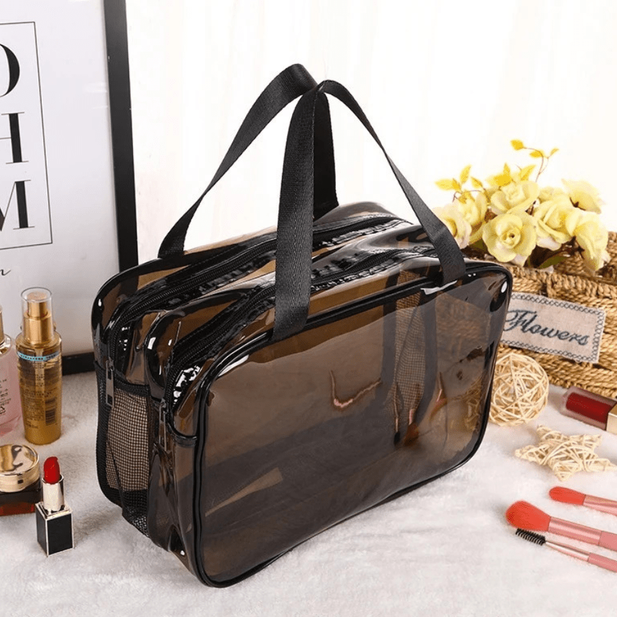 grande trousse de toilette large avec poignée