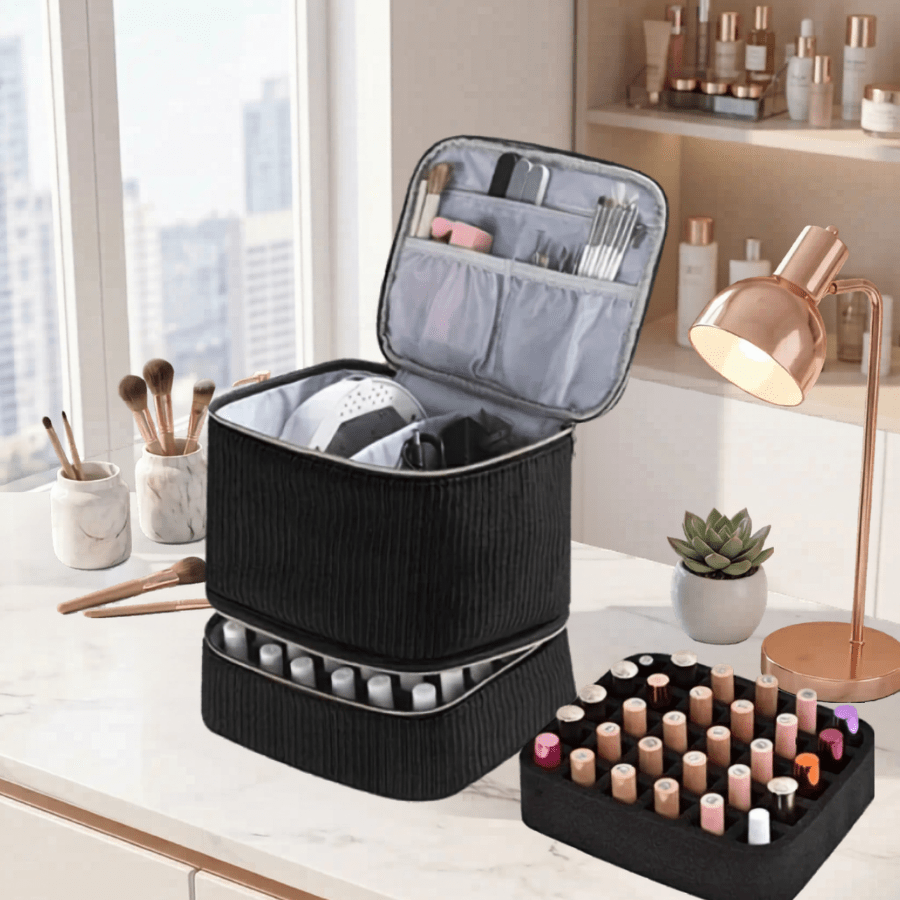Malette Maquillage Professionnelle | 30 Compartiments à Vernis - La trousse Beauté