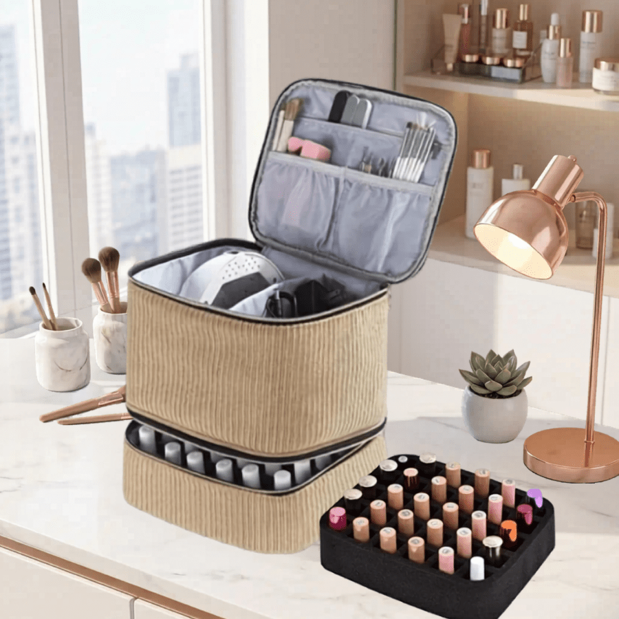 Malette Maquillage Professionnelle | 30 Compartiments à Vernis - La trousse Beauté