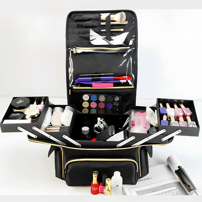 mlette de maquillage avec produits intérieur