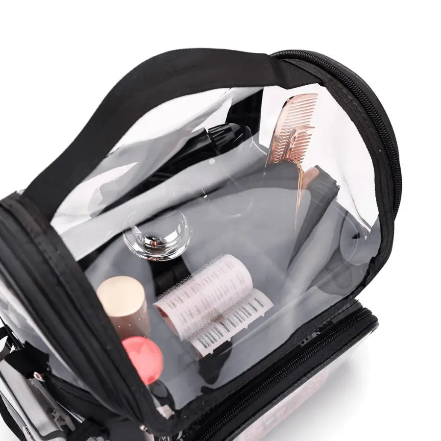mallette de maquillage transparente