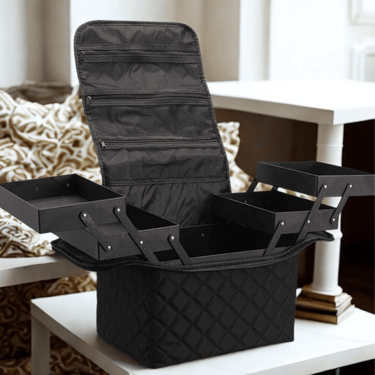 Mallette à maquillage boite rigide en plastique plateau extensible