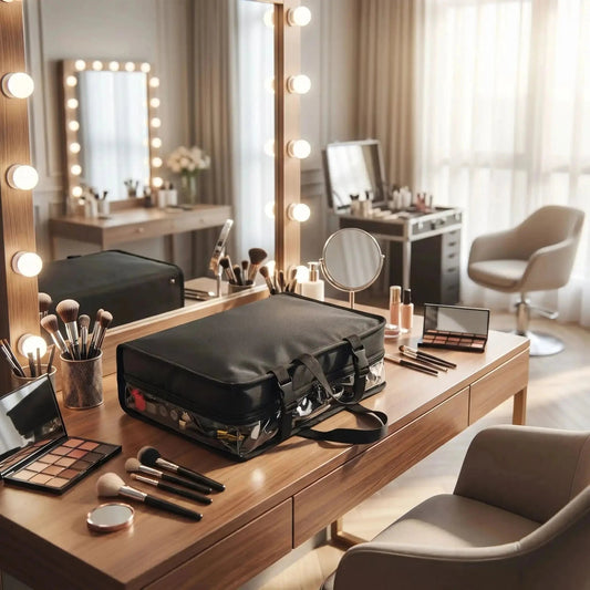 maquillage valise noir plié
