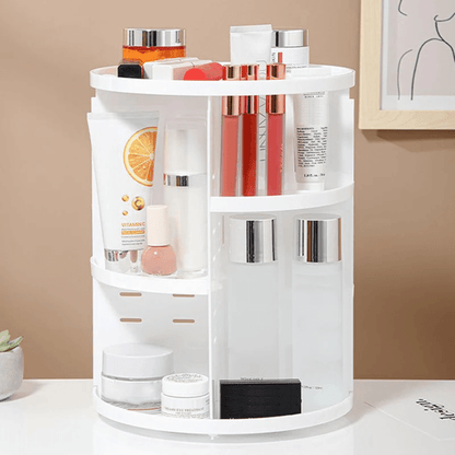 Organisateur de maquillage plastique blanc étagère rangement