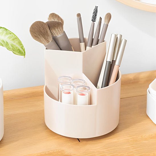 organisateur de maquillage pour pinceaux pivotant 360 degré