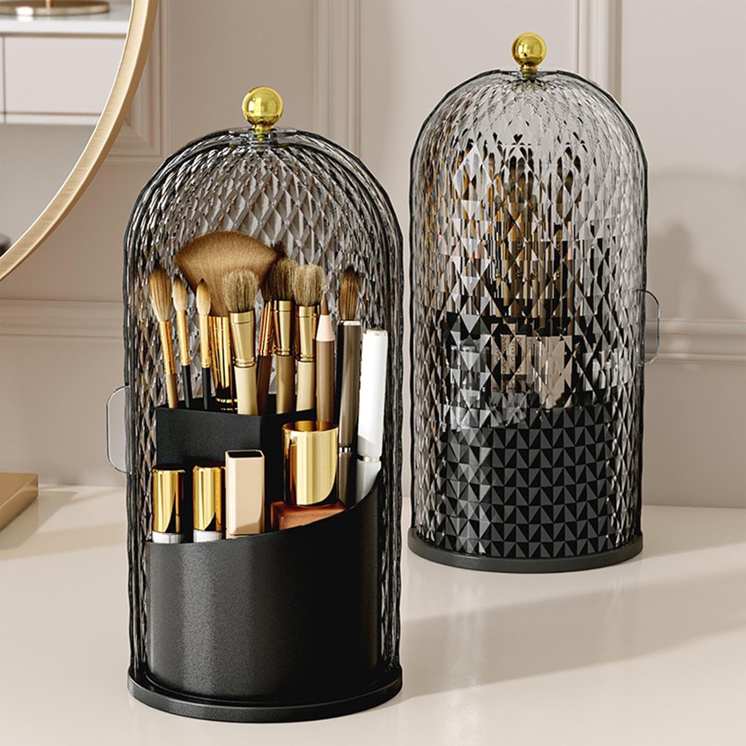 Organisateur Maquillage — porte-pinceaux-de-maquillage - Diamant Noir - La trousse Beauté