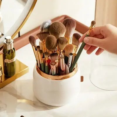 Organisateur maquillage | Porte pinceaux Blanc - La trousse Beauté