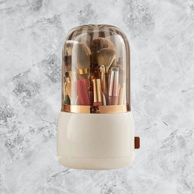 Organisateur maquillage | Porte pinceaux Blanc - La trousse Beauté