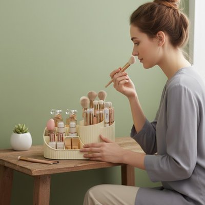 Organisateur pour maquillage coiffeuse