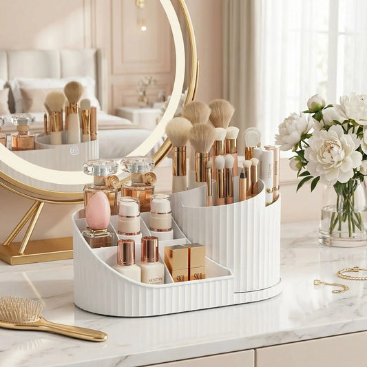 organisateur pour maquillage blanc en acrylique