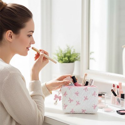 petite Trousse maquillage  blanc