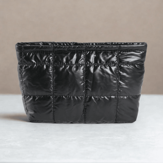 pochette cosmétique noir matelassée