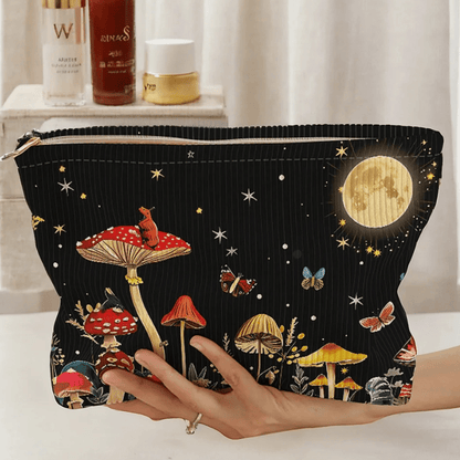pochette de maquillage champignons enchantés