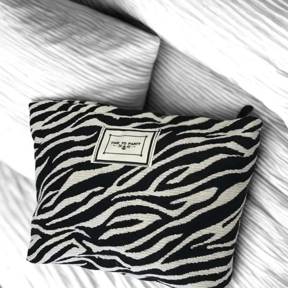pochette de Maquillage vintage zébré 