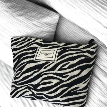 pochette de Maquillage vintage zébré 