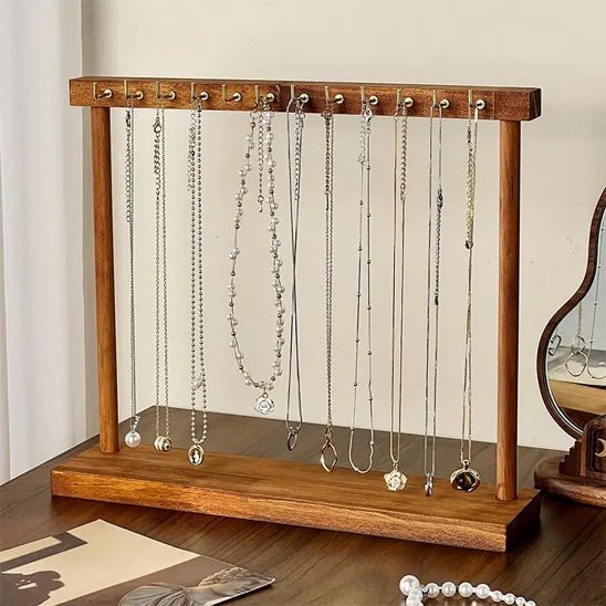 porte bijoux en bois avec crochet