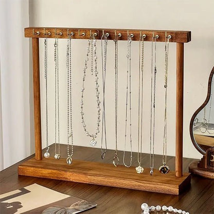 porte bijoux en bois avec crochet