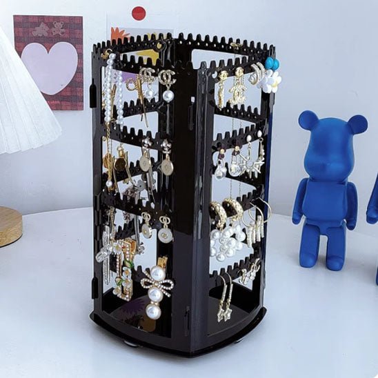 porte bijoux noir plastique carré