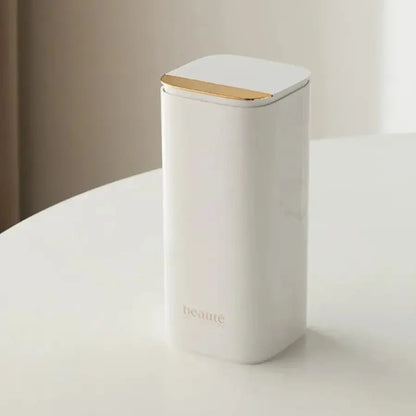 Pot à pinceaux maquillage blanc