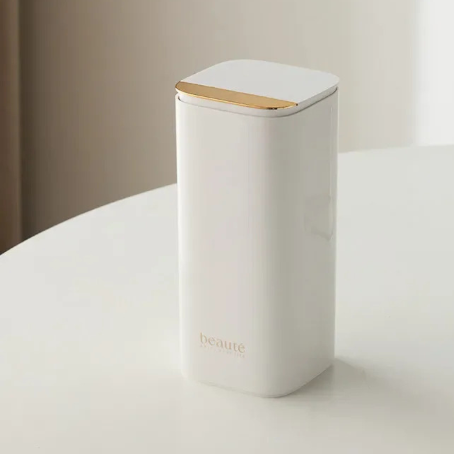 Pot à pinceaux maquillage blanc