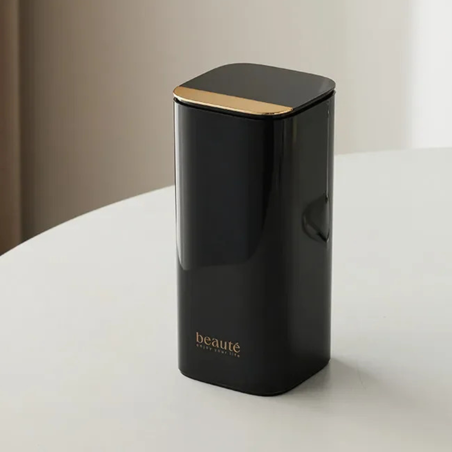 Pot à pinceaux maquillage noir