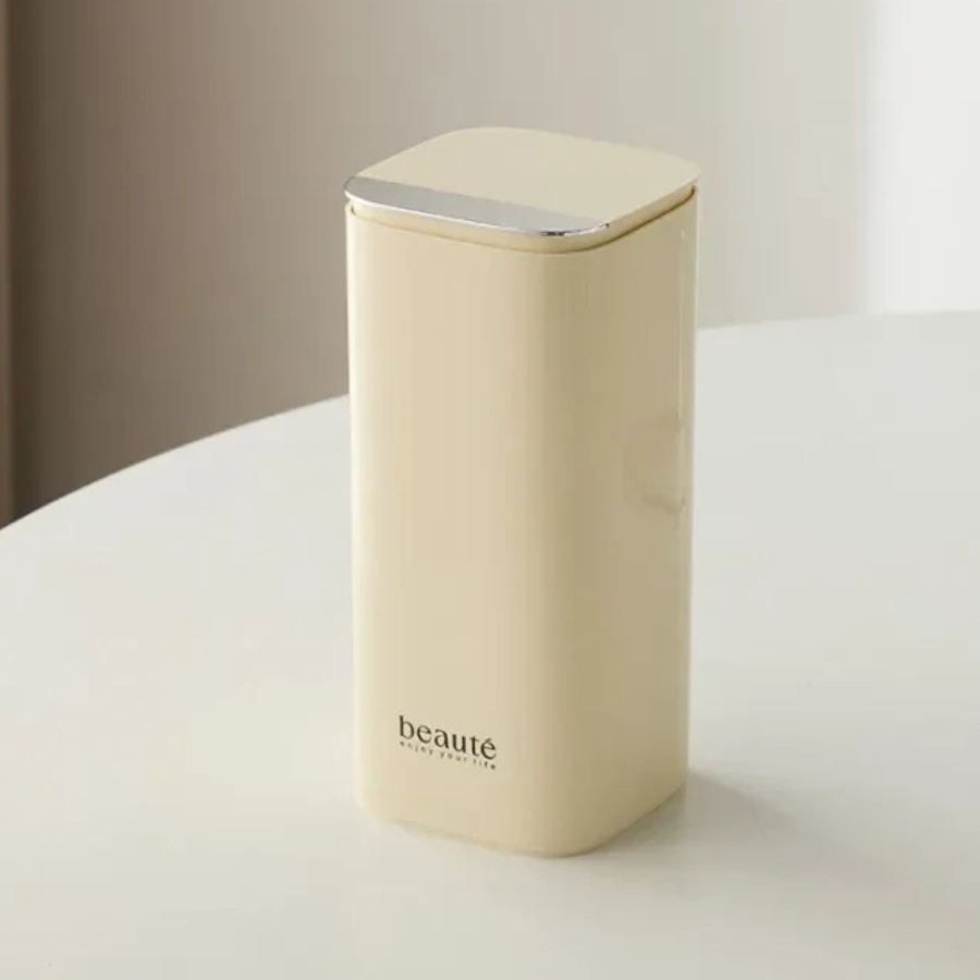 pot à pinceaux maquillage beige