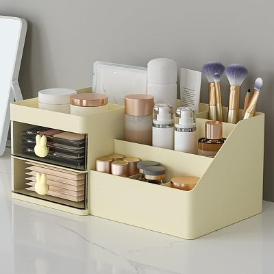 Rangement Cosmétique - boite-de-rangement-cosmétique-Jaune - La trousse Beauté
