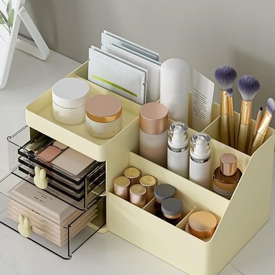 Rangement-Cosmétique - boite-de-rangement-cosmétique - Jaune - La trousse Beauté