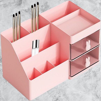 Rangement Cosmétique – boite-de-rangement-maquillage - Rose - La trousse Beauté