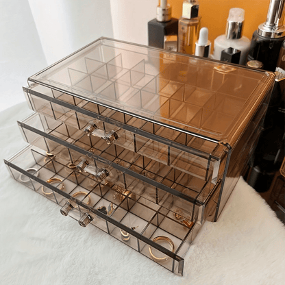 Rangement des bijoux avec tiroirs transparent