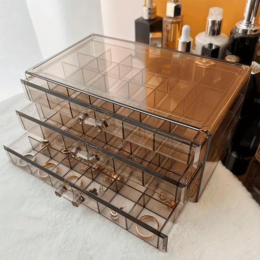 Rangement des bijoux avec tiroirs transparent