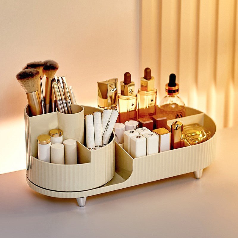 Rangement maquillage beige en plstique Compact Élégant - La trousse Beauté