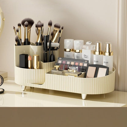 Rangement maquillage  beige Compact Élégant - La trousse Beauté