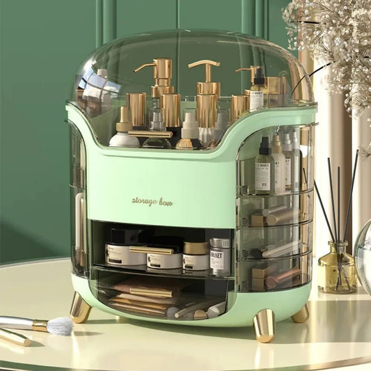 Rangement Maquillage Luxueux verte- La trousse Beauté