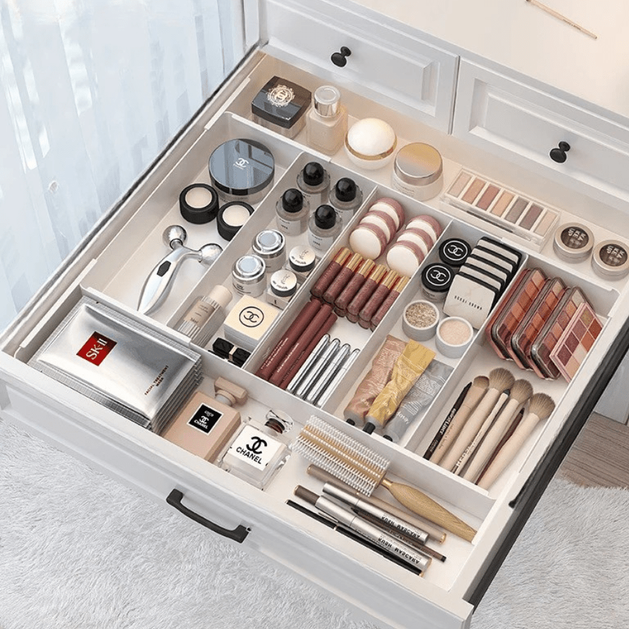 rangement maquillage pour tiroir 3 grilles 