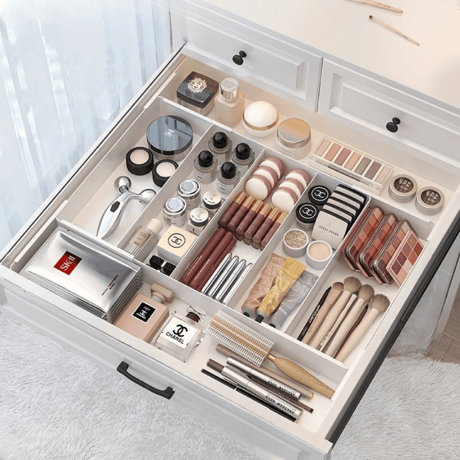Rangement maquillage pour tiroir ajustable extension