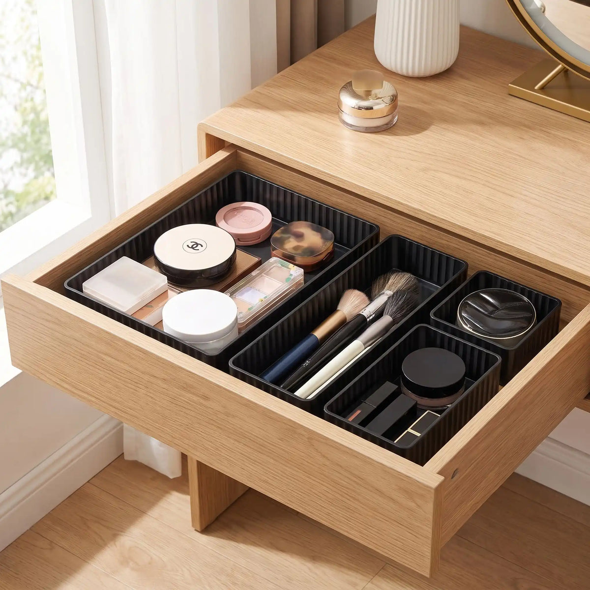 rangement maquillage pour tiroir ensemble de quatre pièces