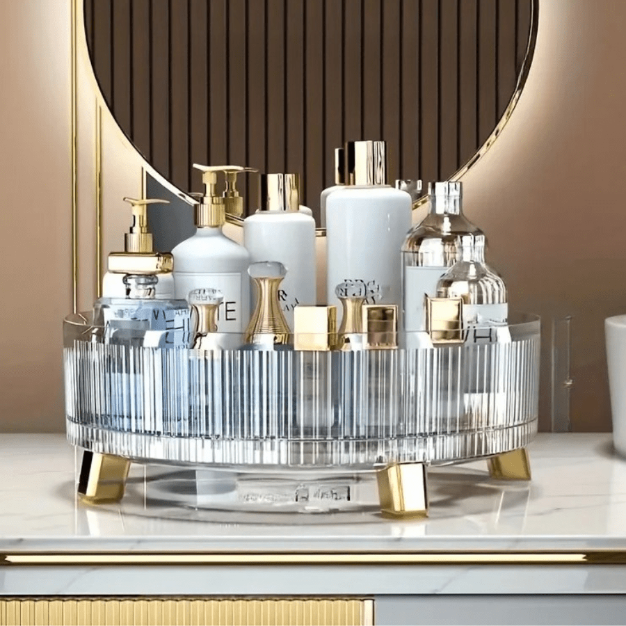 rangement parfum transparent rotatif