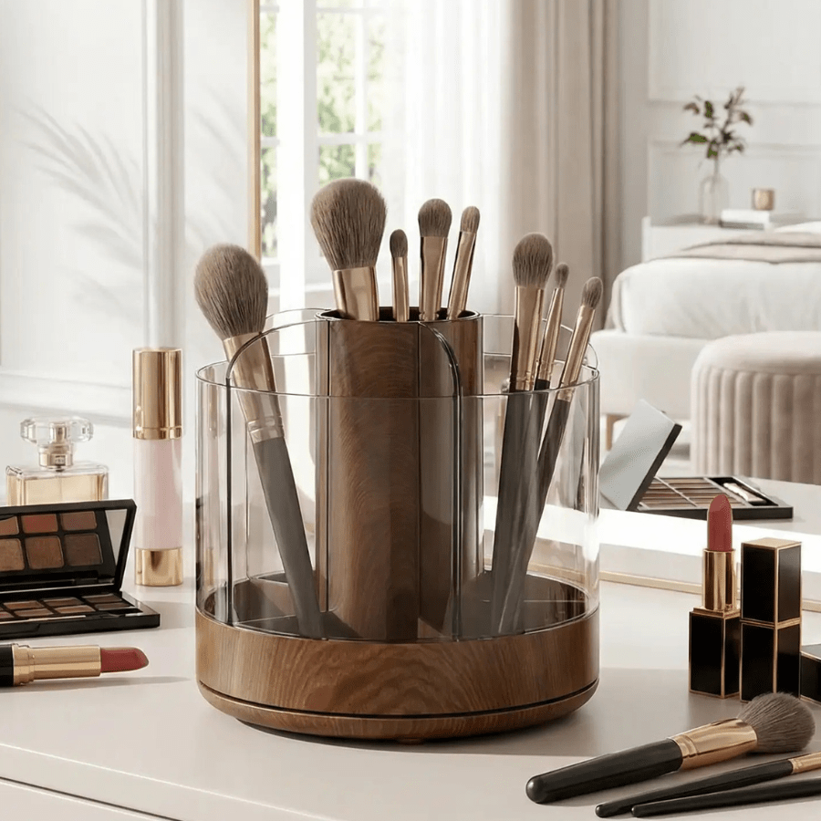 Rangement Pinceaux Maquillage Rotatif 360° | Eleganza - La trousse Beauté