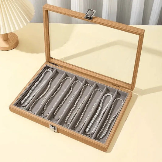 rangement pour bijoux en bois naturel