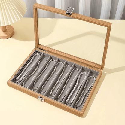 rangement pour bijoux en bois naturel