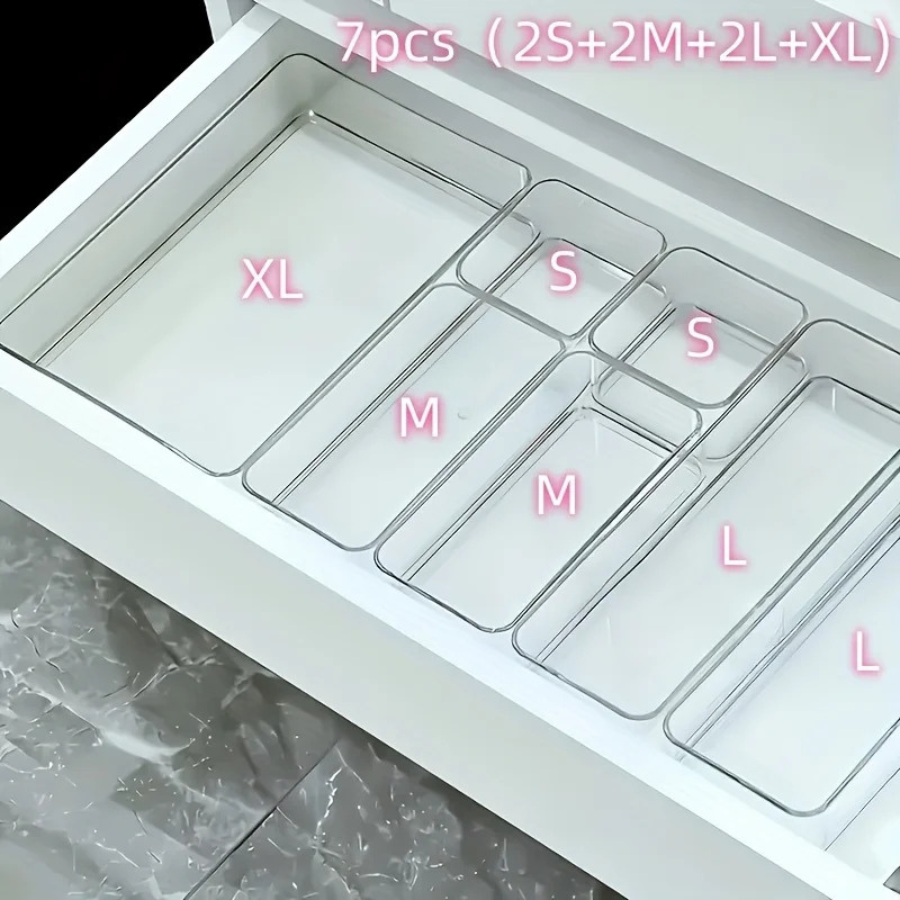 rangement tiroir maquillage setp boites transparente