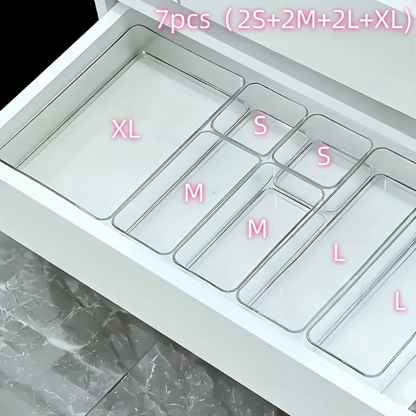 rangement tiroir maquillage setp boites transparente