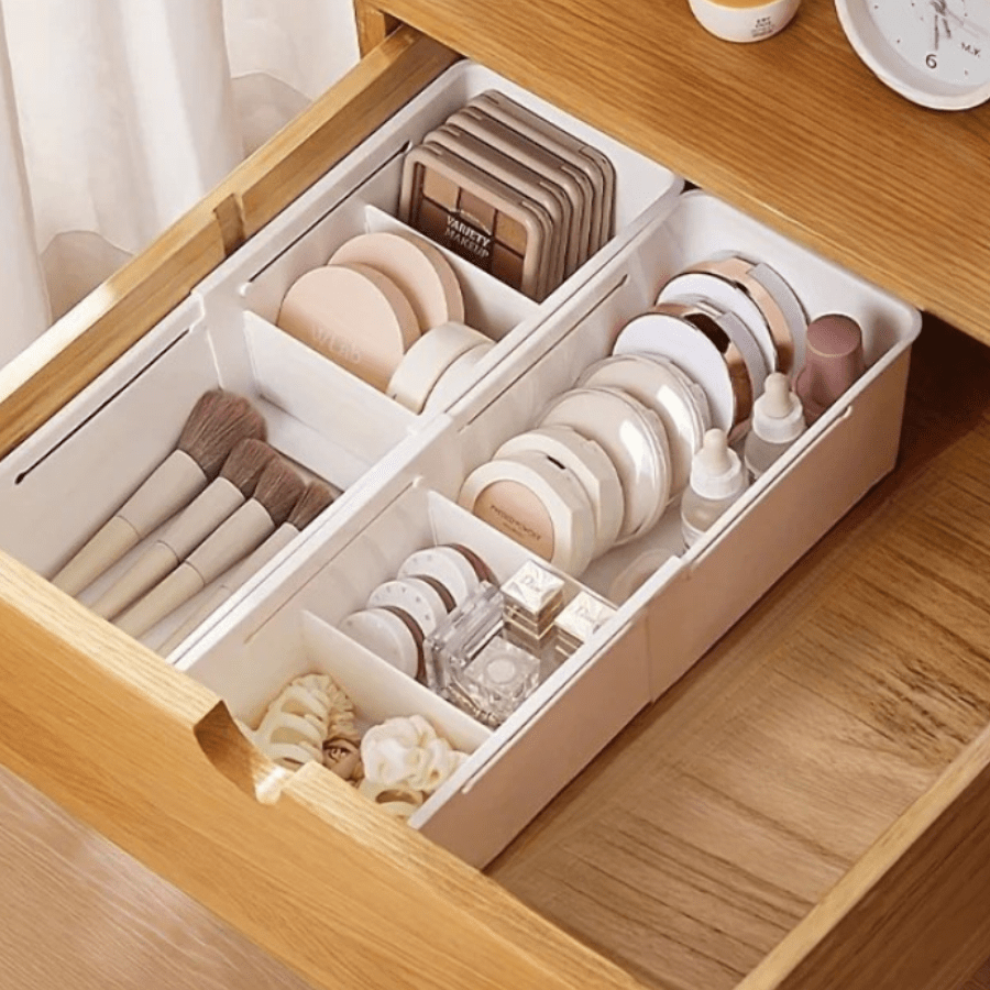 rangement pour tiroir maquillage large extensible