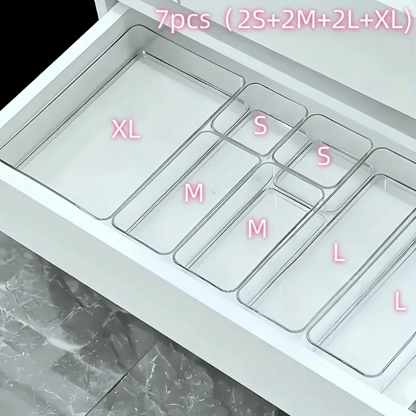 rangement tiroir maquillage setp boites transparente