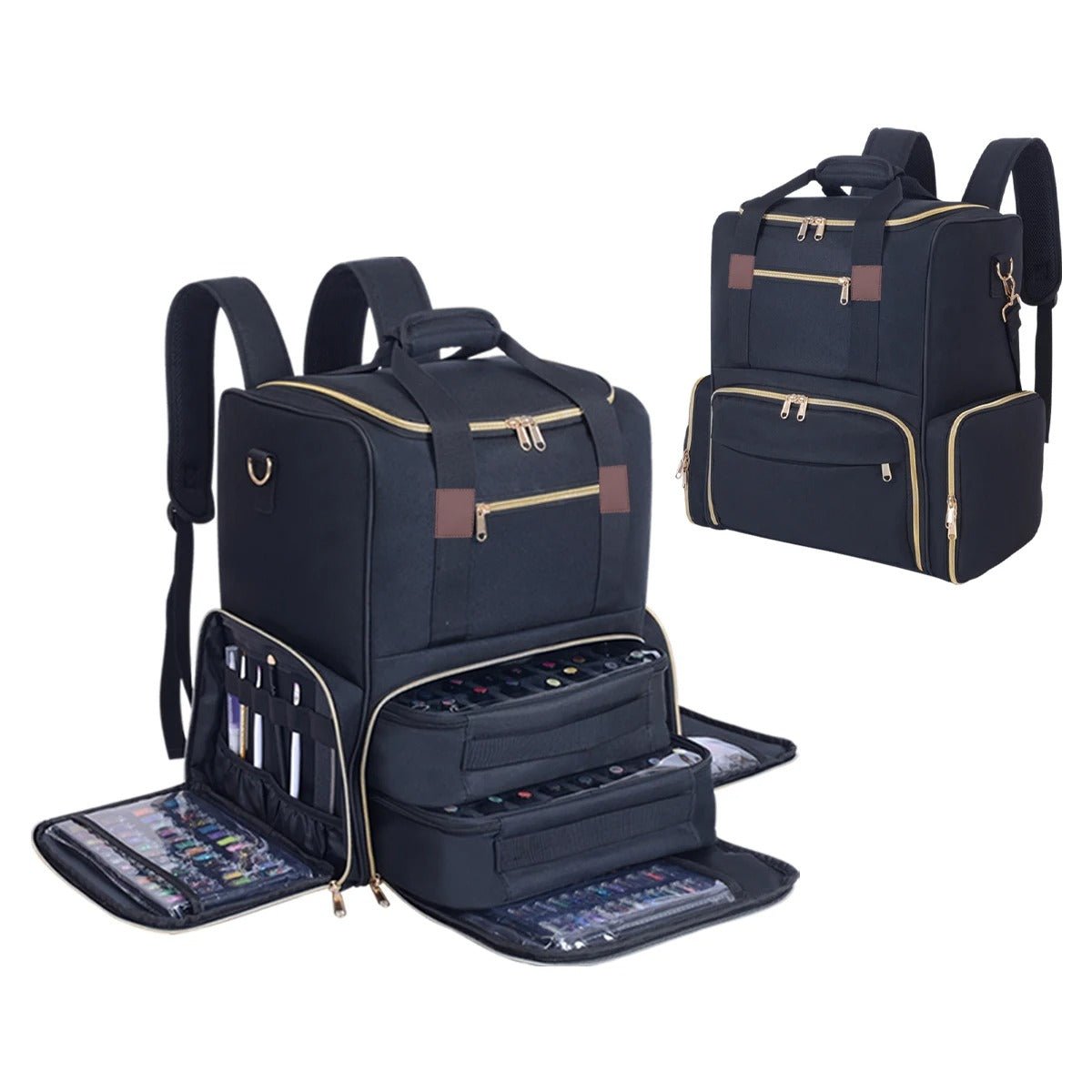 sac de maquillage noir sac à dos