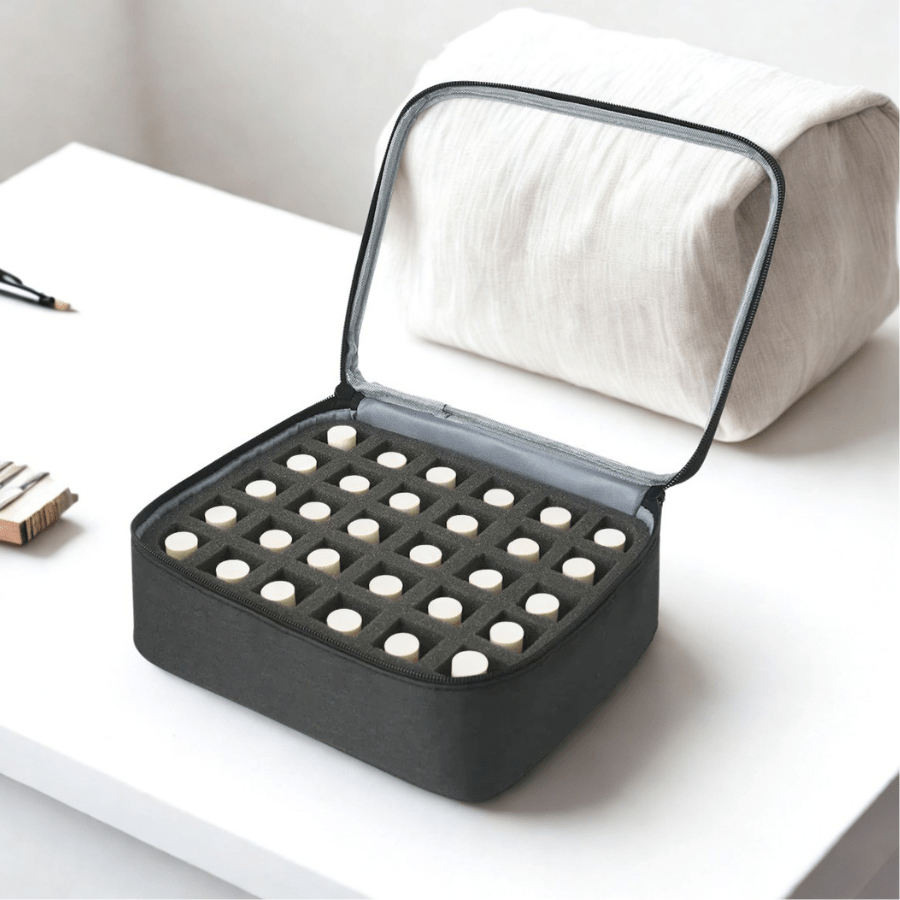 sac de rangement vernis à ongles noir