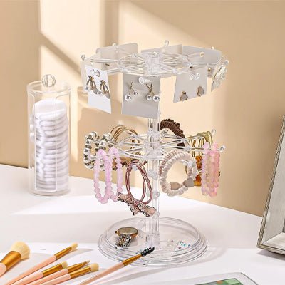 Support bijoux transparent plastique