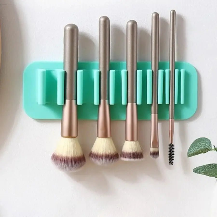 support pour pinceaux maquillage vert silicone
