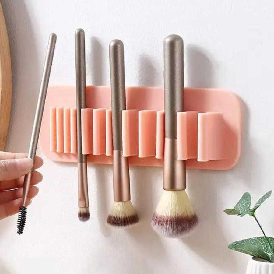 support pour pinceaux maquillage pêche silicone